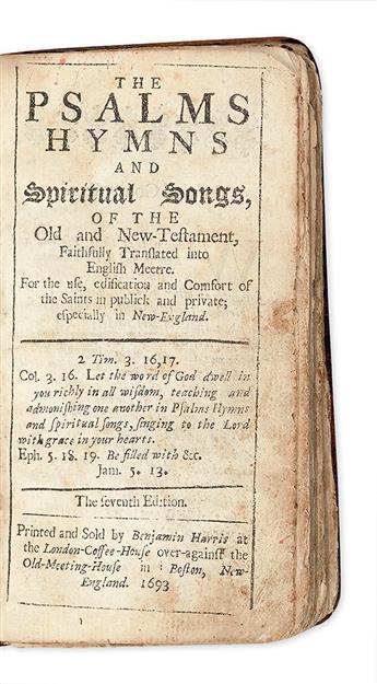 (BIBLE IN ENGLISH--PSALMS.) The Psalms, Hymns, and Spiritual Songs of the Old and New-Testament . . .